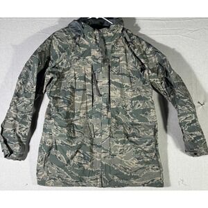 Tennier Industries APECS Parka Air Force Tiger Stripe Camo Jacket Medium Regular